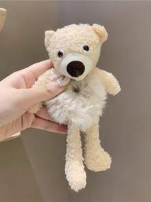 1pc Women's Bear & Rabbit Decorated Hair Tie, Fashionable & Cute, Personalized Hair Scrunchies Accessory, Cartoon Style, Multifunctional Hair Decoration, Suitable For Daily Wear, Dates, And Gifts, Scrunchy Hair Ties, Hair Bobbles Ponytail