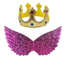 Rainbow Wings, Butterfly Wings, Crown Set For Halloween, Christmas, Cosplay, Angel, Fairy Wings, Party, Ball Performance Accessories, Colorful Angel Wings, Birthday Party, Unicorn Wings - Multicolor - View 17