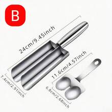 1pc Stainless Steel Meatball Maker, Durable, Easy To Clean, Non-Stick Manual Meatball Maker, Stainless Steel Salad, Sandwich And Meatball Maker Set - Multifunctional Kitchen Tool For Perfect Meatballs, Dumplings And Rice Balls, Essential For Kitchen