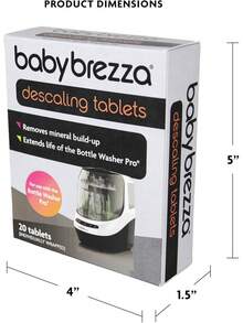Baby Brezza Descaling Tablets Bottle Washer Pro And ALL BRANDS Of Bottle Washers