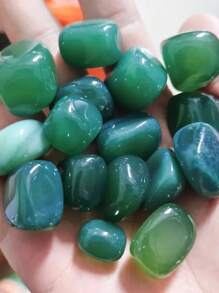 QYDCX 绿玛瑙滚石，适用于仙人掌和多肉植物的花坛、花瓶填充物、景观底部装饰 - 綠瑪瑙 - 查看 2