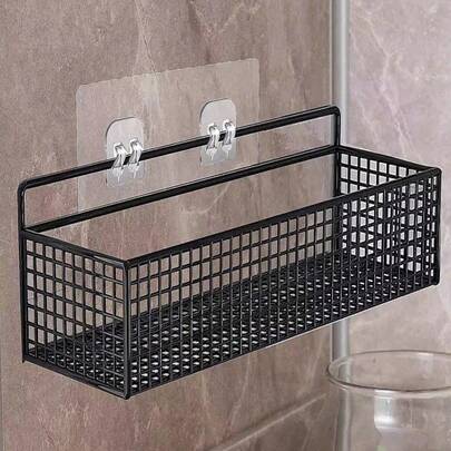 6件粘性储物架，强力粘钩，无损胶垫，适用于厨房、浴室，壁挂式，无需钻孔