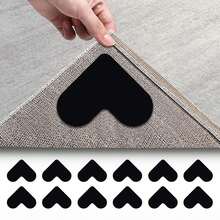 4/8/12 piezas Almohadillas antideslizantes reutilizables y lavables para alfombras, almohadillas adhesivas multiusos, cinta adhesiva de doble cara sin rastro, alfombra antideslizante