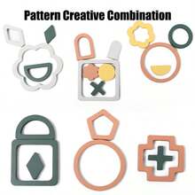 Un set de rompecabezas geométricos - Reconocimiento de formas y creatividad para inspirar alegría | Bloques de construcción de bordes redondeados con un diseño que estimula la imaginación, ideal para el aprendizaje y el juego de los niños | Imprescindible para Navidad y Halloween - Multicolor - Ver 3