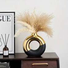 甜甜圈造型花瓶，芦苇草圆形花瓶，北欧现代装饰花瓶，婚礼装饰，卧室，客厅，咖啡桌，办公室，朋友生日，婚礼，乔迁之喜，理想礼品之选 - 彩色 - 查看 9