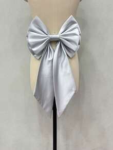 1pc Satin Fabric Bow Decor Back Accessory Waist Decoration,For Romantic Wedding Dress Valentine's Day Accessories - Multicolor - View 28