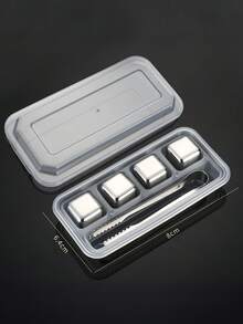 Customized 304 Stainless Steel Reusable Ice Cubes For Fast Cooling Wine And Whiskey, Bar Cocktail Whiskey Beer Beverage Ice Stones Gift Set. Engraved Whiskey Stone Set, Gifts For Him, Home Bar Supplies, Drink Stones, Gifts For Drinkers, Christmas Gifts For Him, Gift For Father,Wedding Essentials - Silver - View 16