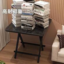 Sythdio Myth ダイニングテーブル 折り畳みデスク 約70×70×74cm 木目調 コンパクト テーブル 省スペース 組み立て不要 折りたたみ 食卓 勉強机 作業台 ダークブラウン - 竹模様 - チェックする 6