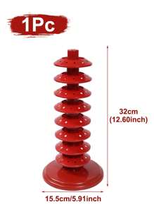 1pc, Adjustable Multi-Tier Red Lollipop Stand, Red Plastic Candy Display Holder With Tree-Shaped Design, Multi-Level Insertion & No Electricity Needed For Kitchen, Christmas Theme Party Table Centrepieces Lollipop Display Stand, Dining Room Decor, Candy Bar Supplies, Birthday & Wedding Parties, Candy And Snacks, Party Dessert Station, Christmas Festival Decor Item, Sturdy Construction