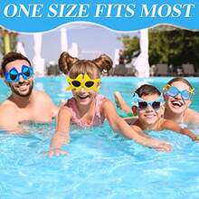 6 Pieces Luau Party Sunasses Funny Hawaiian Tropical Asses Shark Shell Crab Starfish Sunasses With UV Protection Party Favors For Adults Pool Beach Summer Party Supplies Decoration - 如圖 - 查看 2