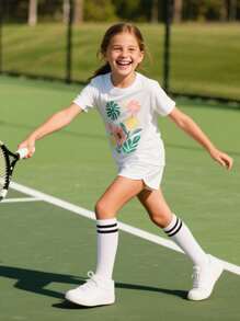 5双装儿童足球袜条纹长款运动袜，适合男孩女孩青少年跑步、训练、橄榄球、曲棍球等运动，是返校礼物、感恩节/圣诞节的理想选择。（黑色/白色/粉色/玫红色/条纹款） - 彩色 - 查看 4