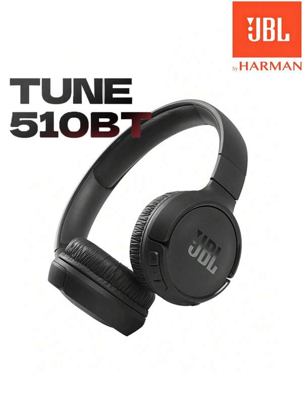 JBL JBL Tune 510BT - Fones de ouvido Bluetooth com até 40 horas de bateria, microfone para chamadas, dobrável e confortável, compatível com Android e IOs