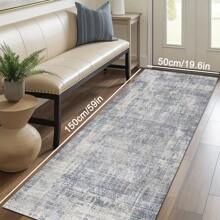 1 块奢华摩洛哥简约设计地毯，复古做旧柔软毛茸茸条纹地毯，适合户外、入口、客厅、卧室，可机洗，四季大尺寸垫子，家居装饰