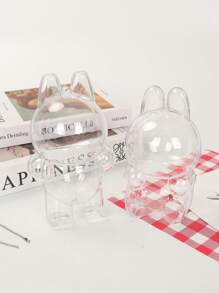 1 个小雕像保护套，包括站立和坐姿，透明悬挂/储物盒，带钥匙扣 - 适用于时尚乙烯基保护套、情人节/圣诞节礼物（不含娃娃）