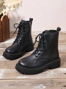 2025 New Autumn/Winter Women's Boots, Fashion Versatile Casual Boots, Side Zipper Women's Ankle Boots, Lace-Up Women's Shoes, Warm Winter Women's Boots, Flat Comfortable Women's Boots, Chelsea Women's Ankle Boots