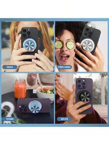 حامل هاتف مغناطيسي من سبيكة الألومنيوم، متوافق مع MagSafe، حامل هاتف مغناطيسي لهواتف آيفون 17/16/15/14/13/12، يتضمن حلقة محول MagSafe - متعدد الألوان - مشاهدة 5