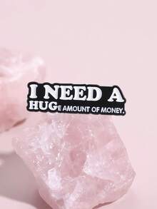 1pc I Need A Nap Cartoon Brooch Pin, Unisex Daily Accessories - Letter - View 9