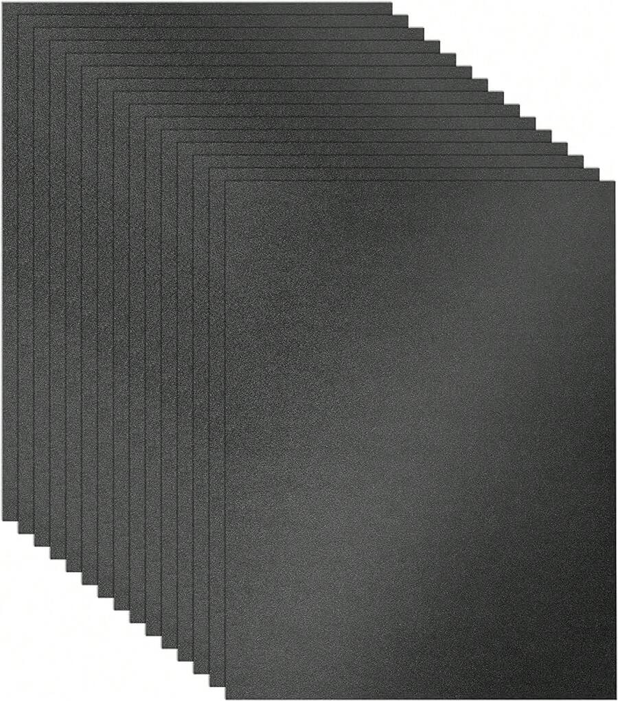 28 Sheets Shimmer Black Cardstock 8.5 X 11 Scrapbooking Paper, 92lb Premium Certificate Paper Card Stock Wedding, Crafting, Greeting Cards, Making Cards, Menus, Party2025 - 黑色 - 查看 1