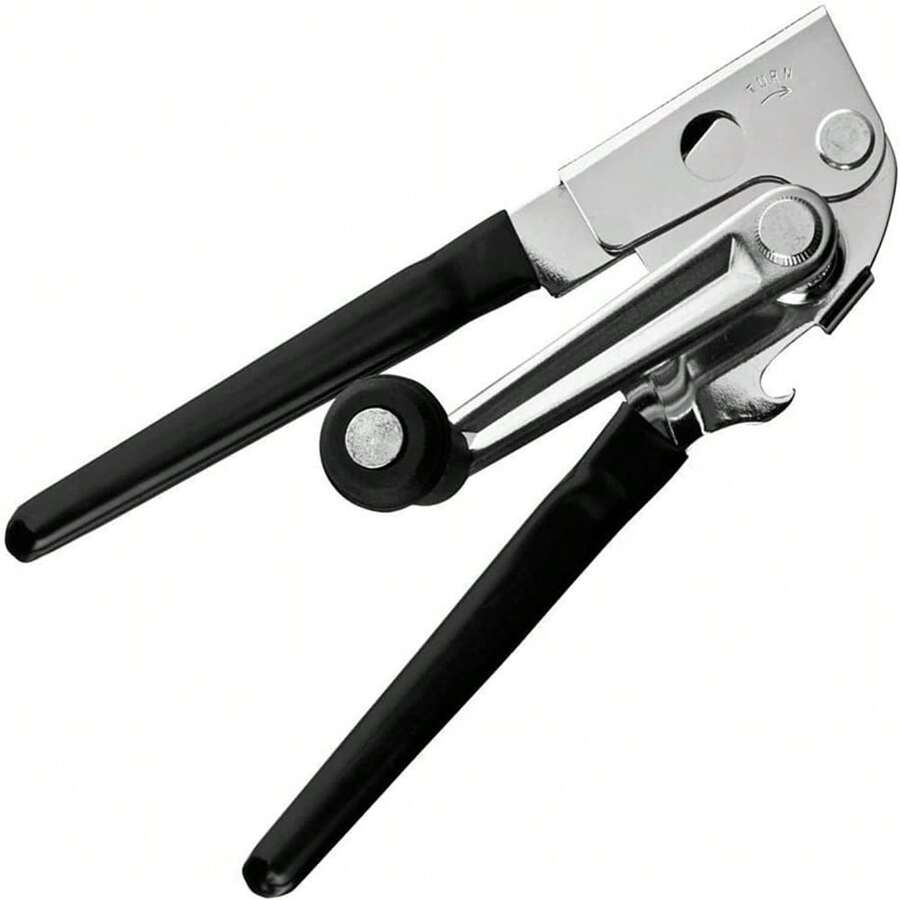 Commercial Oneida Easy Crank Can Opener Heavy Duty Ergonomic Design Silver/Black - 預設 - 查看 1