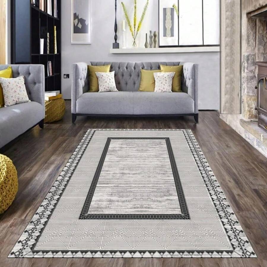 100% Polyester Rug | Multiple Sizes: 180x280, 160x230, 120x180, 100x300, 100x200, 80x300, 80x200, 80x150 Cm | Durable, Easy To Clean & Stylish Design | Made In Turkey - Biru - View 1
