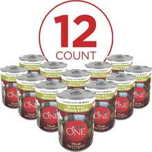 Purina ONE Instinto Verdadero Fórmulas Clásicas de Grano Libre con Pavo y Venado Reales, y con Pollo y Pato Reales Alimento Húmedo para Perros Alto en Proteínas Paquete Variado - (Paquete de 6) Latas de 13 Onzas - Pollo - Ver 2