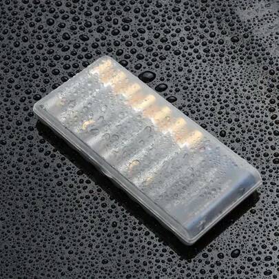 Estuche de almacenamiento de baterías de 10 ranuras - Organizador de baterías AAA/AA transparente - Regalo perfecto para entusiastas de la tecnología y el bricolaje, contenedor de estuche rígido, accesorios y herramientas para aficionados