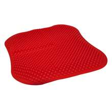Silicon Seat Cushion, Cooling Seat Cushion (Super Large & Thick), Breathable Honeycomb Design Absorbs Pressure Points Seat Cushion, Gel Cushion For Office Chair, Home Car Seat Cushion For Wheelchair - 紅色 - 查看 1