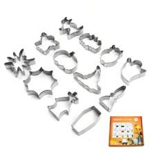 12pcs/Set Stainless Steel Halloween Cookie Mold, Durable Material Not Easy To Deform, Suitable For DIY Cookie Making, Holiday Baking Decoration, Parent-Child Handmade Activities, For Baking Enthusiasts And Families With Halloween Baking Needs