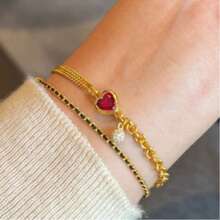1 Stück rotes Herz Armband, hochwertige Luxusware, exquisites Design, personalisiert, vielseitiges Schmuckstück