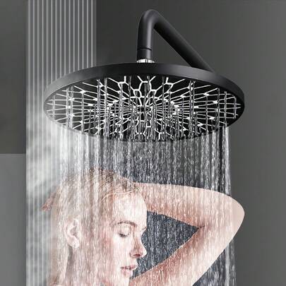 1pc High Pressure Shower Head, Rainfall Shower Head With Boosting Function, Home Bathroom Shower Sprayer