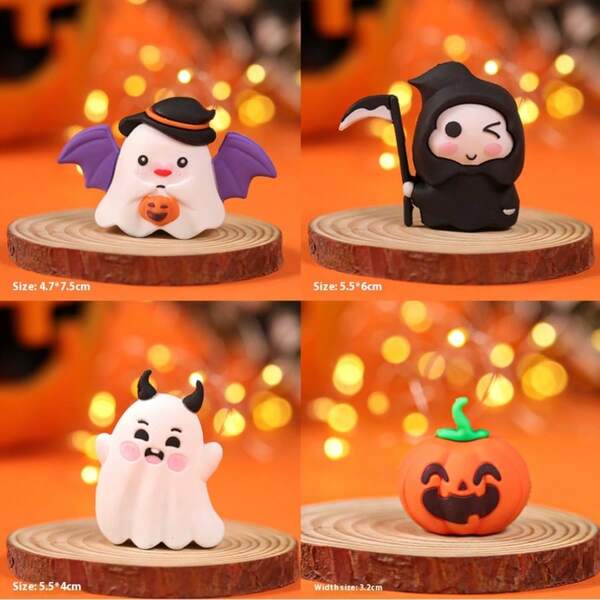 2025 New Halloween Soft Gel Cute Funny Little Ghost Pumpkin Cake Decorations, Baking Holiday Cake Toppers - Birthday Gift - Easter Gift - Valentine's Day Gift - Gift - Toy - Easter - New Bestseller - New Hot Seller - New Release