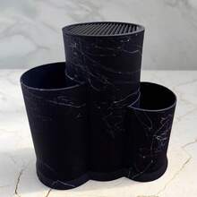 1pc Universal Knife Holder, 3-In-1, Kitchen Utensil Rack, Knife Storage Rack, Empty Knife Slot, Large Kitchen Tool, Black Brushed Multi-Function Kitchen Utensil Rack For Knives, Chopsticks, And More - Space Saving Kitchen Gadget - 3-in-1 White Brushed - View 8