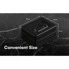 6 英寸金属钱箱带密码锁 - 耐用的钱盘存储，适用于家庭办公室、零售店和个人使用 - 安全锁箱，亮黑色表面 (15x12x9cm) - 紧凑型保险箱，可存放钞票和贵重物品 - 黑色 - 查看 4