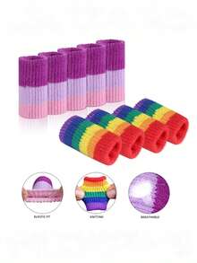 10 Stück Fingerschutz, Sport Finger Schienen Daumen Finger Bandage Stütze Elastische Daumen Hülsen