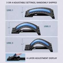 Spine Lumbar Support Cushion Pad, Back Stretcher, Multi-Level Lumbar & Back Massager, Adjustable Neck & Waist Exerciser, Waist Support Reliever For Neck, Back & Waist Gym Accessories - Multicolor - View 6