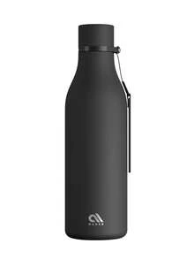 17oz Frosted Sports Flask with Removable Strap – Cola-Shaped Stainless Steel Water Bottle, Leak-Proof Double-Wall Insulation, 12-Hour Cold Retention, Ideal for Gym, Travel, School & Outdoor Use - 黑色 - 查看 1