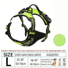 Arnés para perros, arnés para mascotas sin tirón con 2 clips para correa, chaleco acolchado suave ajustable para perros, chaleco reflectante Oxford sin ahogo con asa de control fácil para perros grandes - El chaleco y la cuerda no son un conjunto y deben comprarse por separado