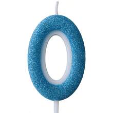 Vela de Aniversário com Glitter Azul - 0 - Visão 1