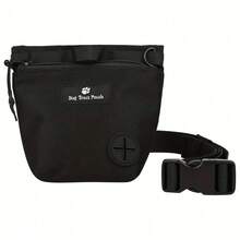 带训练响片的狗粮袋，升级版三重磁扣防漏设计，带便便袋分配器的双杯宠物散步腰包，金属夹腰带狗零食袋狗零食袋遛狗袋