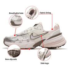 Jordan V2K RUN 女士休闲鞋 轻便舒适旅行鞋 日常运动鞋 厚底运动鞋 FD0736-010 - 淺銀灰/銀/山峰白/灰/紫 - 查看 1