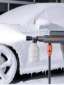 High Pressure Water Gun For Car Wash, Rechargeable Home Cleaning Tool With Enhanced Pressure, Suitable For Powerful Car Washing - Black - View 1