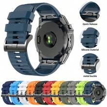 شريط ساعة مناسب سريع التركيب متوافق مع Garmin Tactix 8 47/51 مم، Descent G2/Mk3i 51 مم، Fenix 8 51/47 مم، 7X/7Pro/6X/6pro/5X/5plus، سوار سيليكون ناعم رياضي متوافق مع Quatix 5/6/7، Epix Pro 51 مم، Tactix7 AMOLED، Enduro3 2، Forerunner 955 965 بمقاسات 22/26 مم. - A - مشاهدة 1