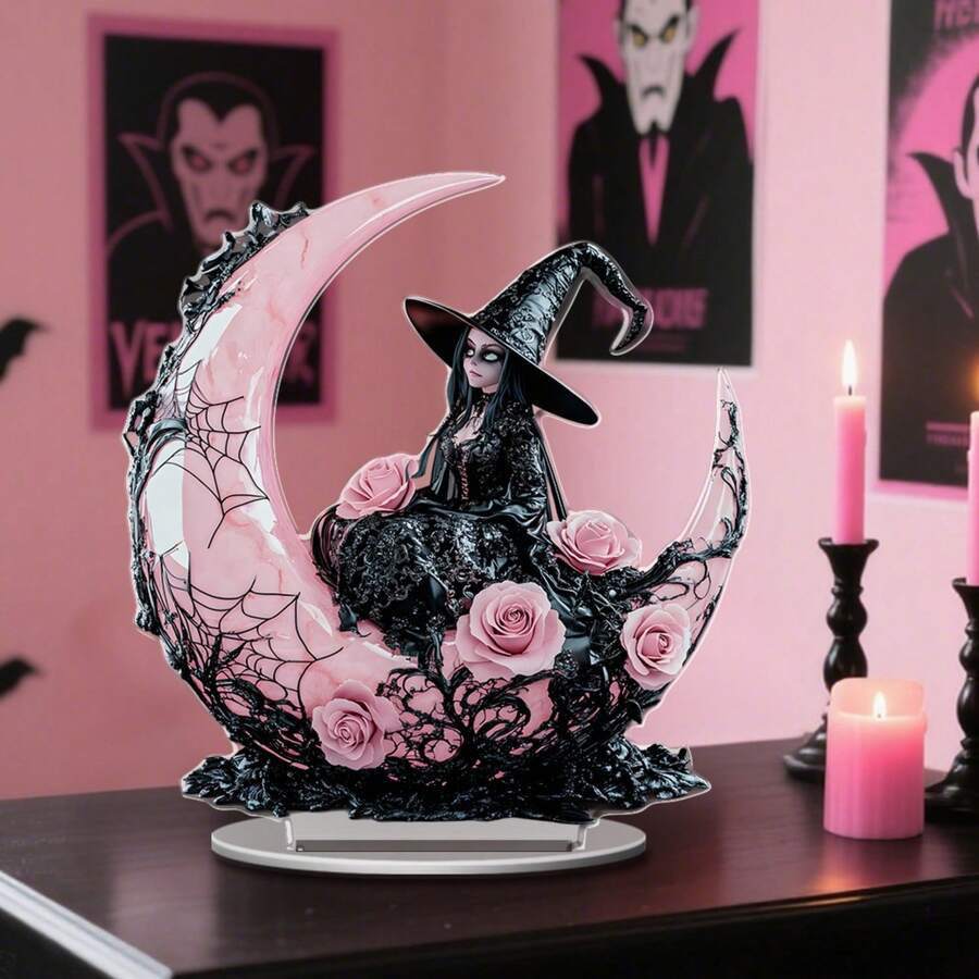 Pink Series Halloween 2D Acrylic Ornaments Ornaments - trắng - Xem 1