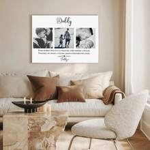 1PC Personalised Photo Print, Dad Daddy, Father's Day, Stocking Filler, Christmas Gift. New Dad,Canvas Wall Art,Room Decoration Stuff,Suit For Bathroom Decor,Living Room Decor,Bedroom Decor,Optional Frame - Multicolor - View 11