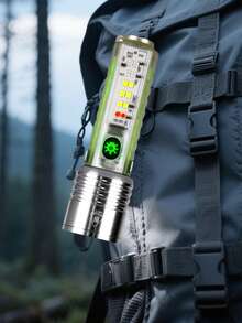 KENSUN Ultra Bright LED Camping Flashlight With Hook, Rechargeable Adjustable Focus Outdoor Waterproof Flashlight With Side Light - As Shown In the Figure - View 4
