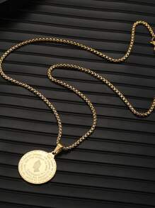1 Pieza Collar De Oración De Serenidad Para Hombres Con Colgante De Moneda De Oración De Manos Orando Para Mujeres Del Versículo De La Biblia De La Oración Del Señor Regalo De Joyería De Coraje Y Sabiduría Para Niños Acero Inoxidable 24 Pulgadas