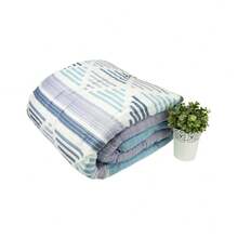 Nordic Winter Duvet, Reversible Printed Quilt With Microfiber, Soft Duvet, Size 180 X 260/230 X 260 Cm, For 90/105/135 And 150 Cm Wide Beds, Various Patterns Available (Without Pillow) - 藍色 - 查看 3