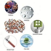 圆形多色负离子矿物淋浴喷头珠 - 易于安装，无需电源，滤水石可提升沐浴体验，淋浴滤水珠 - 淋浴喷头替换净化石，直径 6-7 毫米，用于水净化的滤水石，高效水过滤矿物球，浴室水净化，装饰性浴室配件，耐用的浴室产品存储 - 彩色 - 查看 8