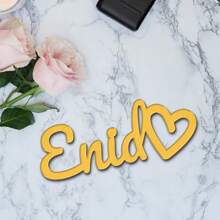 1pc Customized Acrylic Name Plate, Personalized Name, Customized Plaque, Unique Restaurant Wall Decor, Plate Decoration, Suitable For Bedroom, Cake Decor, Children's Day, Christmas, Halloween, Back To School, Birthday, Party Gifts, Customized Gifts