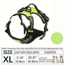 Arnés para perros, arnés para mascotas sin tirón con 2 clips para correa, chaleco acolchado suave ajustable para perros, chaleco reflectante Oxford sin ahogo con asa de control fácil para perros grandes - El chaleco y la cuerda no son un conjunto y deben comprarse por separado